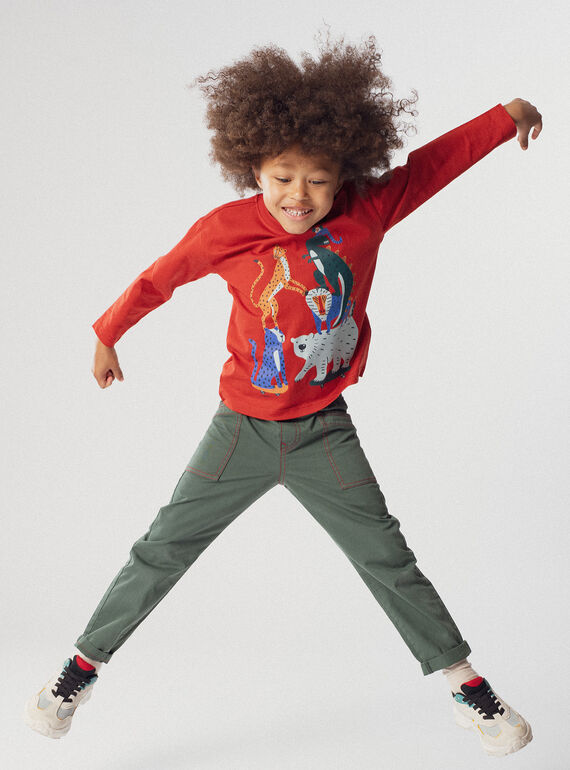 Dark kaki PANTS XOJAPAN / 25W902M1PAN609