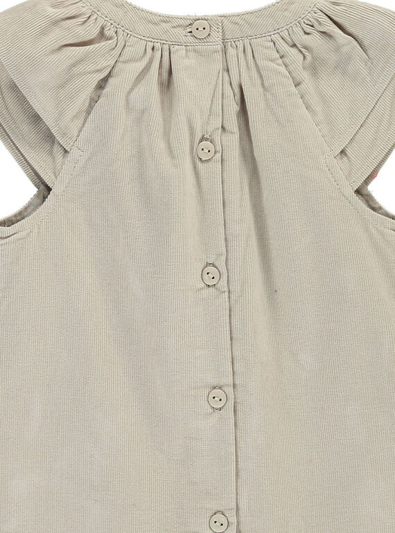 Baby girls' velour dress DICHOROB3 / 18WG09F1ROB007