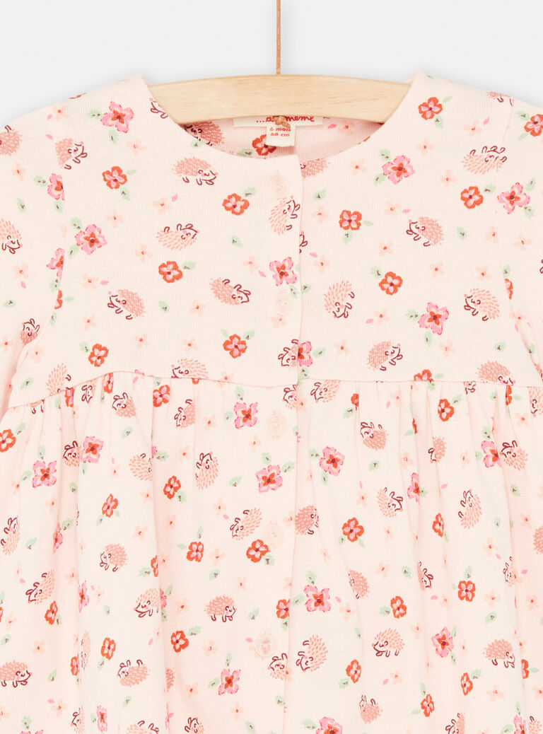 Pink baby girl outfit Pink baby girl outfit SIVERENS / 23WG09J1ENSD310