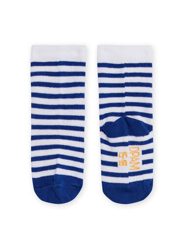 Baby boy white and blue striped socks NYUJOCHOR1 / 22SI1062SOQ000