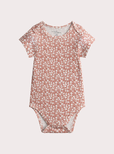 Set of 2 floral print bodysuits for baby girl  VEFIBODCOX / 24WH1385BDL309