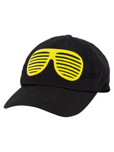 Boys' fancy black cap GYOBLECAP / 19WI0291CHA090