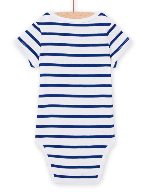 Baby Boy White Stripe Bodysuit NEGABODMOU / 22SH14J6BDL000