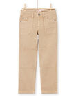 Boy's beige jeans MOCOPAN / 21W902L1PAN811
