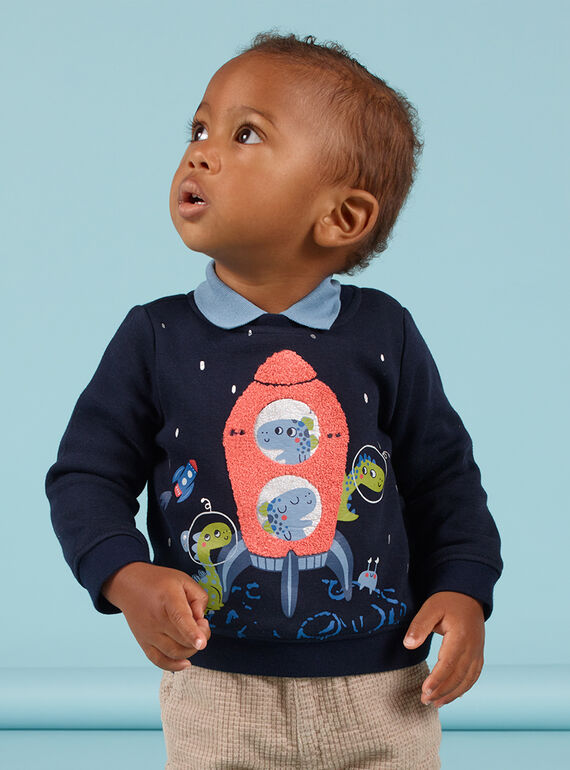 Baby boy black sweater MUPLASWE / 21WG10O1SWEC243