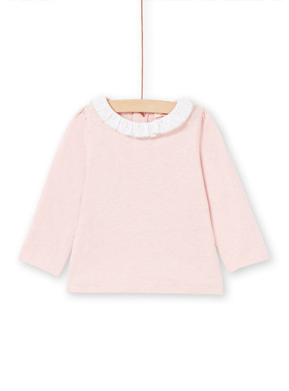 Baby Girl Pink and White T-Shirt MIJOBRA2 / 21WG0914BRAD314