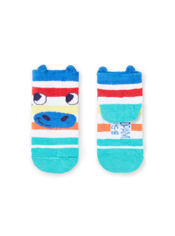 Baby boy's striped socks with zebra head design JYUMARCHO1 / 20SI10P2SOQ000