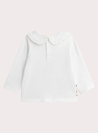 Baby girls' ecru t-shirt WIKABRA2 / 25SG0933BRAA001