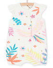 Short ecru romper with floral and animal print. REFIGREPER / 23SH13H6GRE001