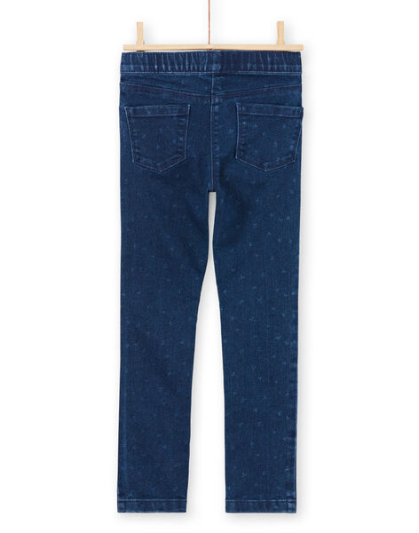 Girl's raw denim printed jegging MAJOJEG1 / 21W90115PANP271