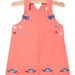 Nude pink dress with fantasy patterns baby girl