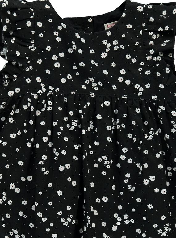 Baby girls' short-sleeved dress CIBENROB4 / 18SG09G4ROB099