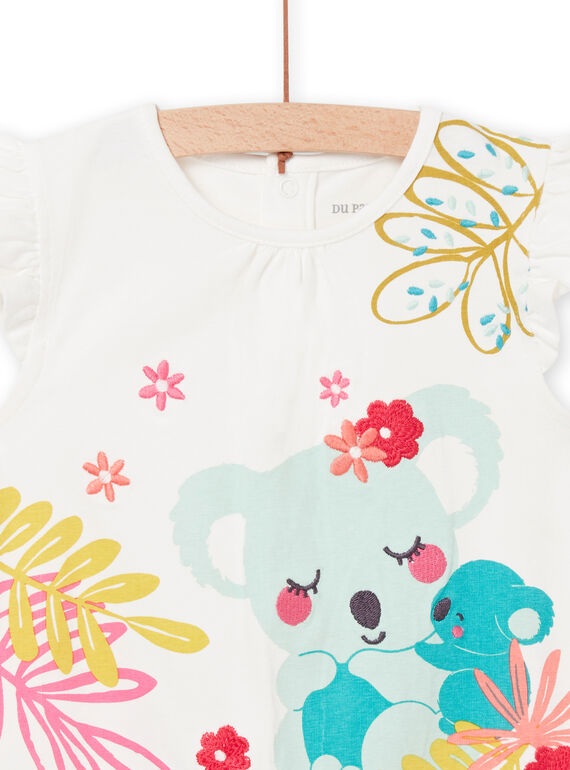 Baby girl ecru  jumpsuit NEFIGREKOA / 22SH13H6GRE001