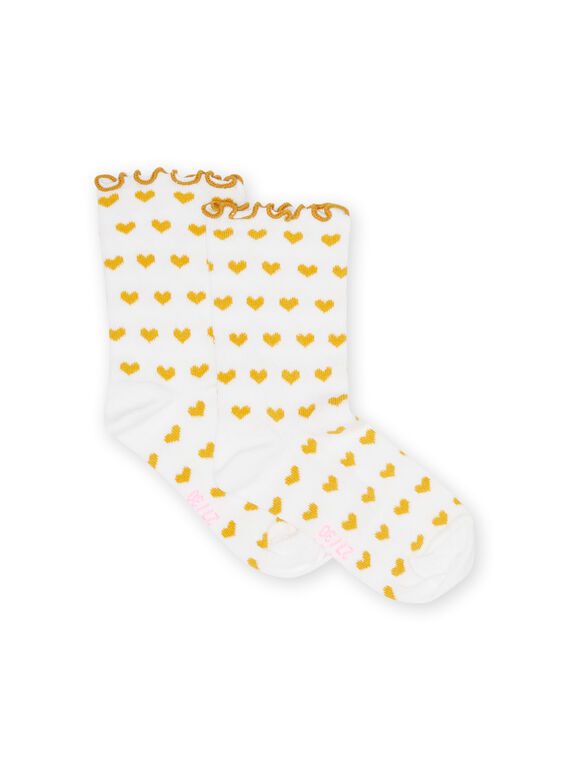 Child girl ecru socks NYAJOSCHO3C / 22SI0169SOQ001
