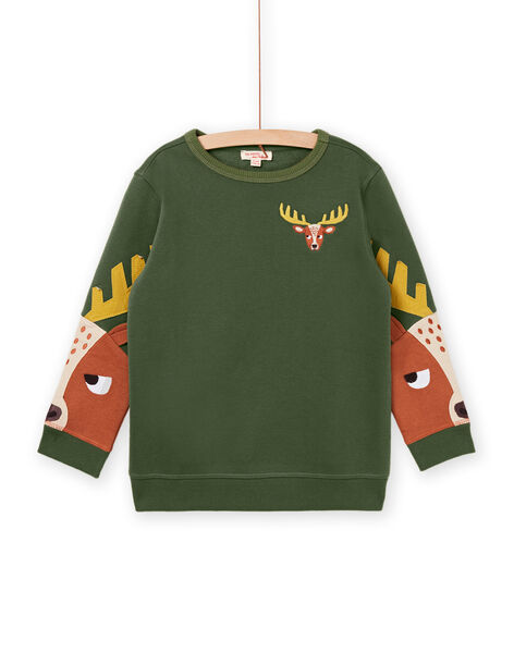 Long sleeved sweatshirt with reindeer print PORHUSWE / 22W902Q1SWE609
