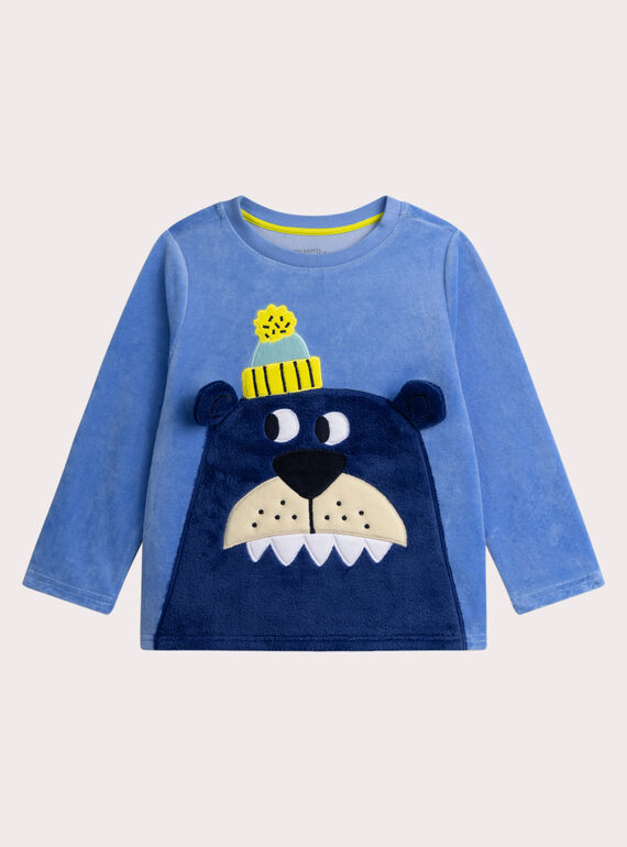 Phosphorescent velvet pajamas for boys  VEGOPYJPOCH / 24WH1293PYJC230