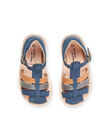 Navy blue leather sandals RUSANDBRIDE / 23KK3861D0E070