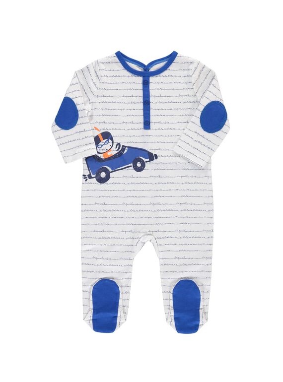 Baby boys' cotton sleepsuit CEGUGREBOL / 18SH1455GRE099