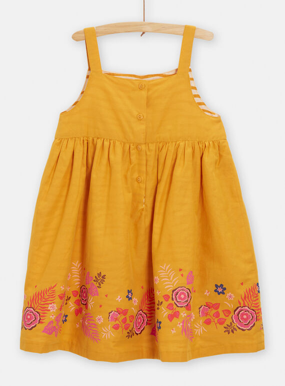 Yellow reversible dress for girls TALIROB3 / 24S901T3ROB107