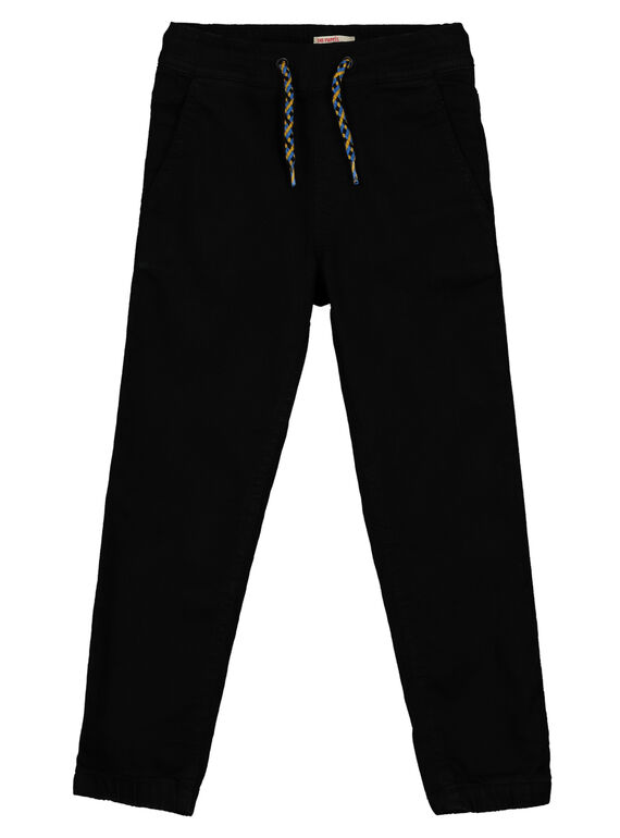 Boys' black comfy trousers GOBLEPAN1 / 19W90291PAN090
