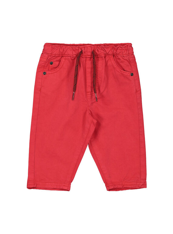 Baby boys' red trousers FUJOPAN1 / 19SG1031PANF505