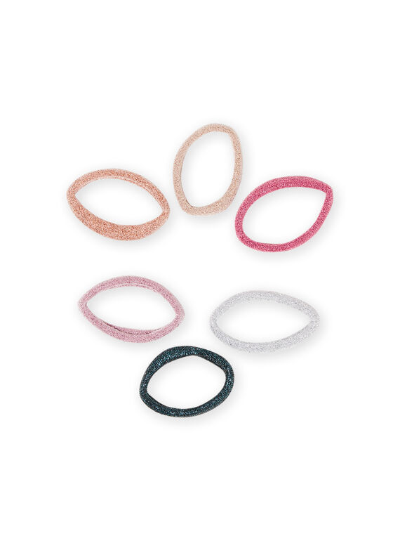 Set of 6 assorted elastic bands for girls MYAJOELA6 / 21WI01S1ELAK008