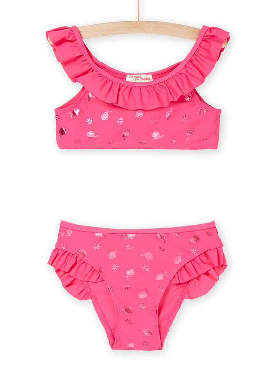 Bright pink 2 piece swimsuit set RYABIK2 / 23SI01R2MAID331