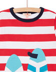 Red stripes T-shirt child boy NOFICTI5 / 22S902U2TMCF524