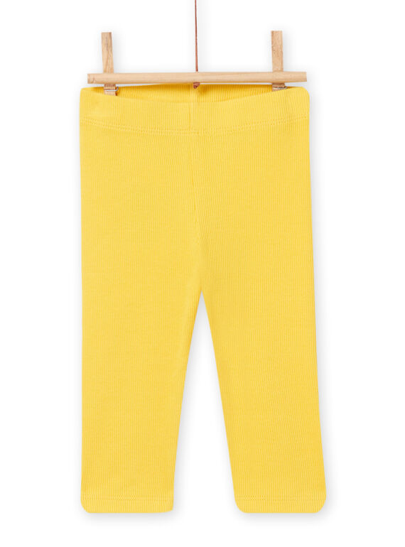Baby girl yellow ribbed legging NYIJOLEG3 / 22SI0962CALB105