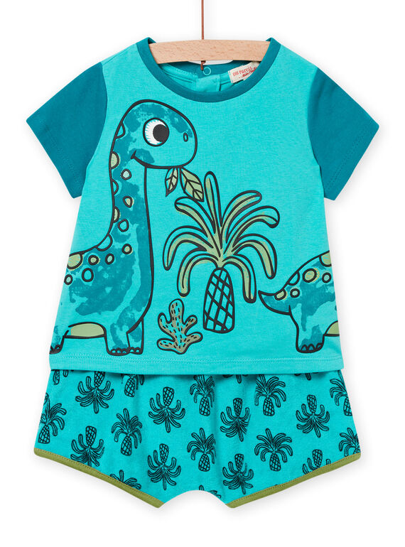 baby boy turquoise outfit NUPLAENS1 / 22SG10K1ENS202