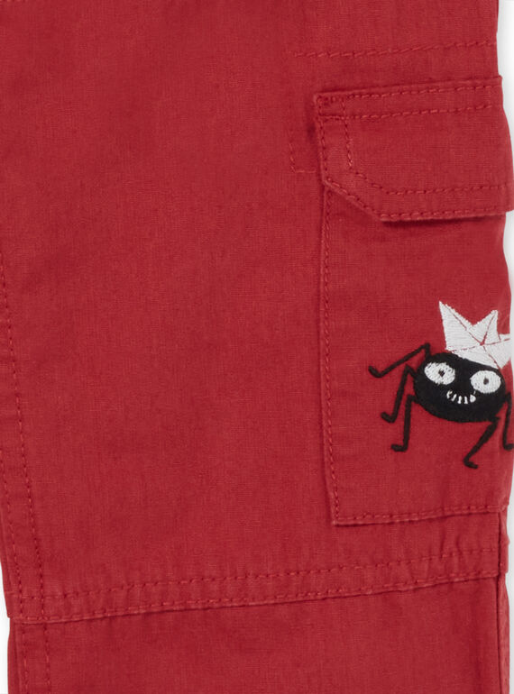 Red Cargo Pants - Child Boy LOROUPAN / 21S902K1PANF506