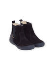 Chelsea boots in navy leather with fancy details at the back PABOOTSTAR / 22XK3581D0D070