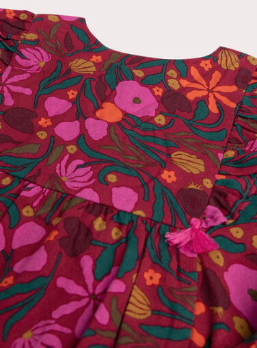 Flower print red dress for girls  Flower print red dress for girls  VAKOROB1 / 24W90133ROBF529