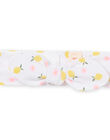 White headband with lemon and flower print baby girl NYIHOBAN / 22SI09T1BAN000