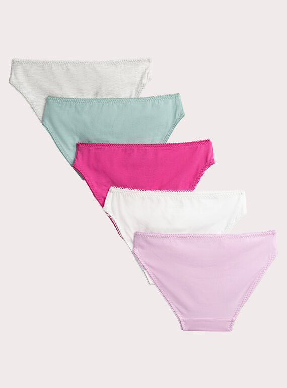 Set of 5 unicorn pattern panties for girls VEFALOTSEM2 / 24WH1185D5L001