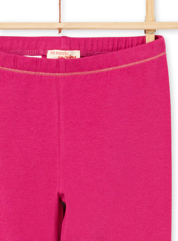 Baby girl dark pink legging with gold details MYAJOLEG3 / 21WI0111CALD312