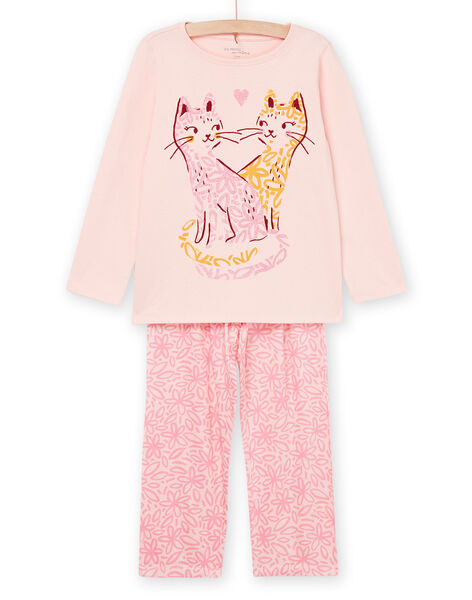 Pajamas with cats and flowers print REFAPYJCAT / 23SH11D7PYJ321