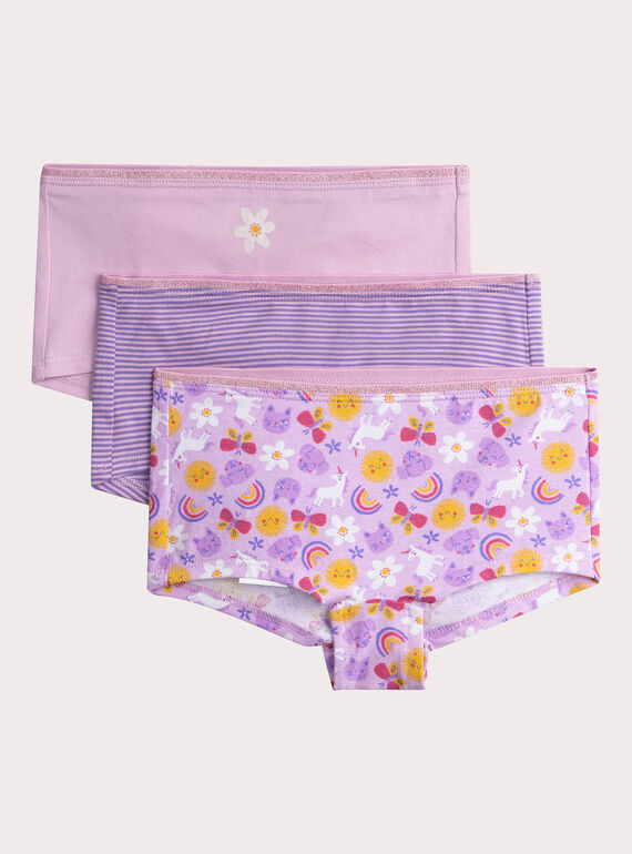 Set of 3 fancy shorty for girls  VEFAHOTSUN / 24WH1181SHY320