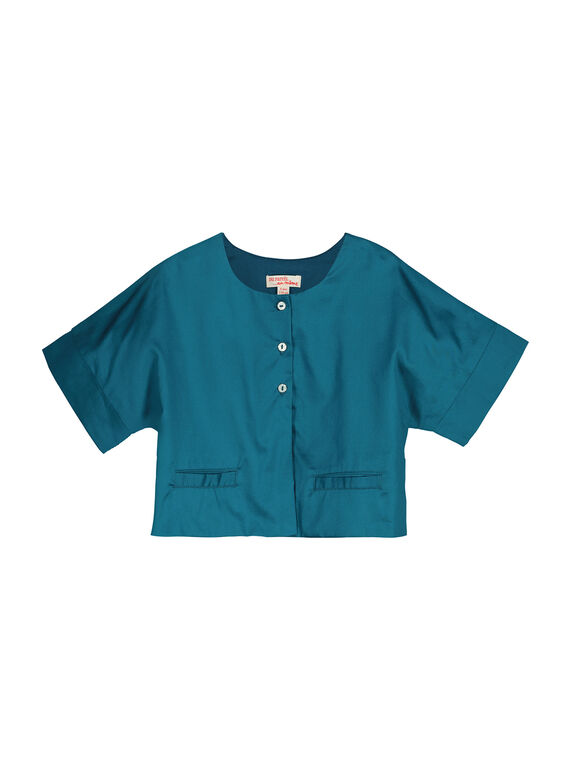 Girls' short-sleeved cardigan FABELCARDI / 19S901R1CAR616