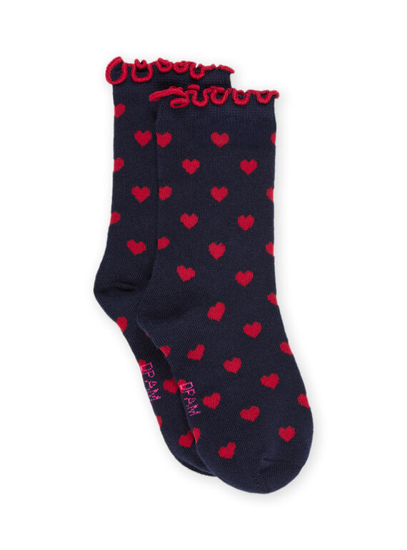 Heart print socks RYAJOSCHO3A / 23SI017ASOQC205