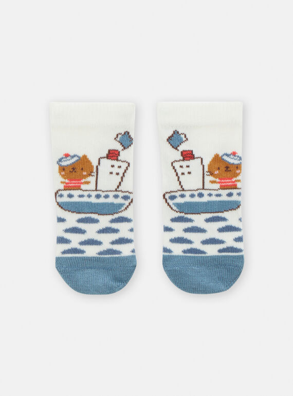 Off-white socks with matelot cat design TOU2CHO1 / 24SF41I1SOQA001