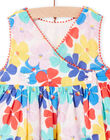 Baby girl sleeveless dress with colorful flower print NILUROB1 / 22SG09P4ROB001