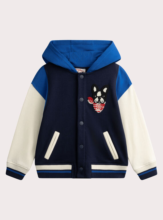 Dog design varsity-style jacket in three colours WOKAGIL / 25S90231GILC243