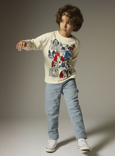 Blue daddy-cut trousers WOKAPAN / 25S90231PAN205