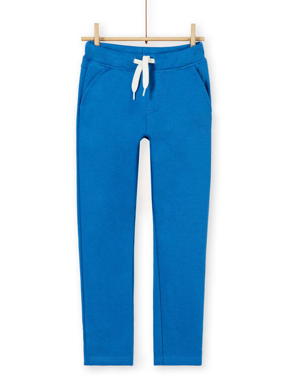 Blue cotton pants boy boy LOJOPAN1 / 21S90233PAN702
