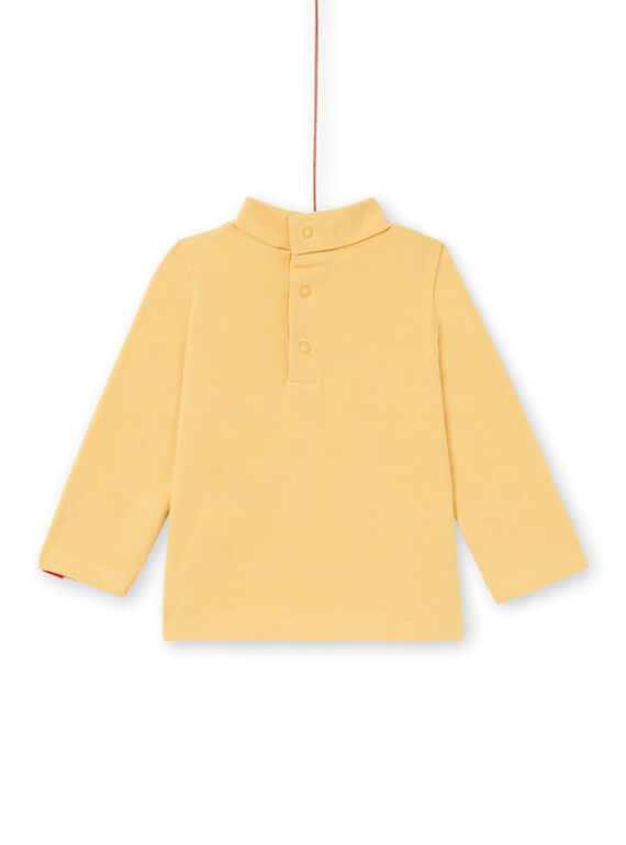 Baby boy's yellow rabbit print long sleeve underwear MUJOSOUP4 / 21WG10N4SPL117