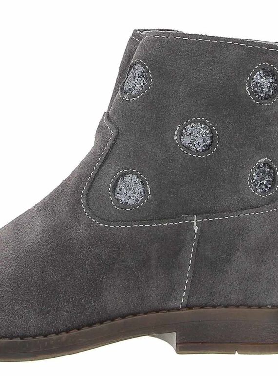 Girls' leather boots DFBOOTMYL / 18WK35TDD0D940