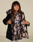 Reversible velvet parka with flowery print child girl MAHIPARKA / 21W90165PARJ905