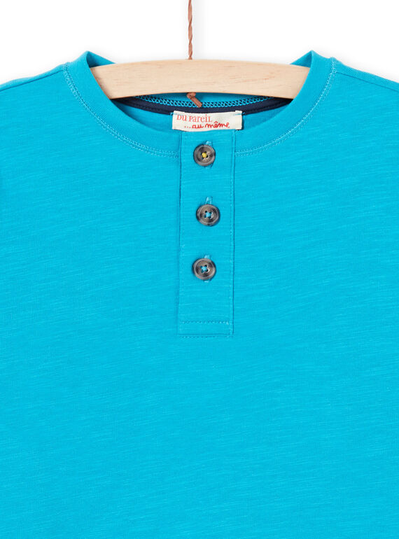 Boy's turquoise T-shirt MOJOTUN3 / 21W90211TMLC211