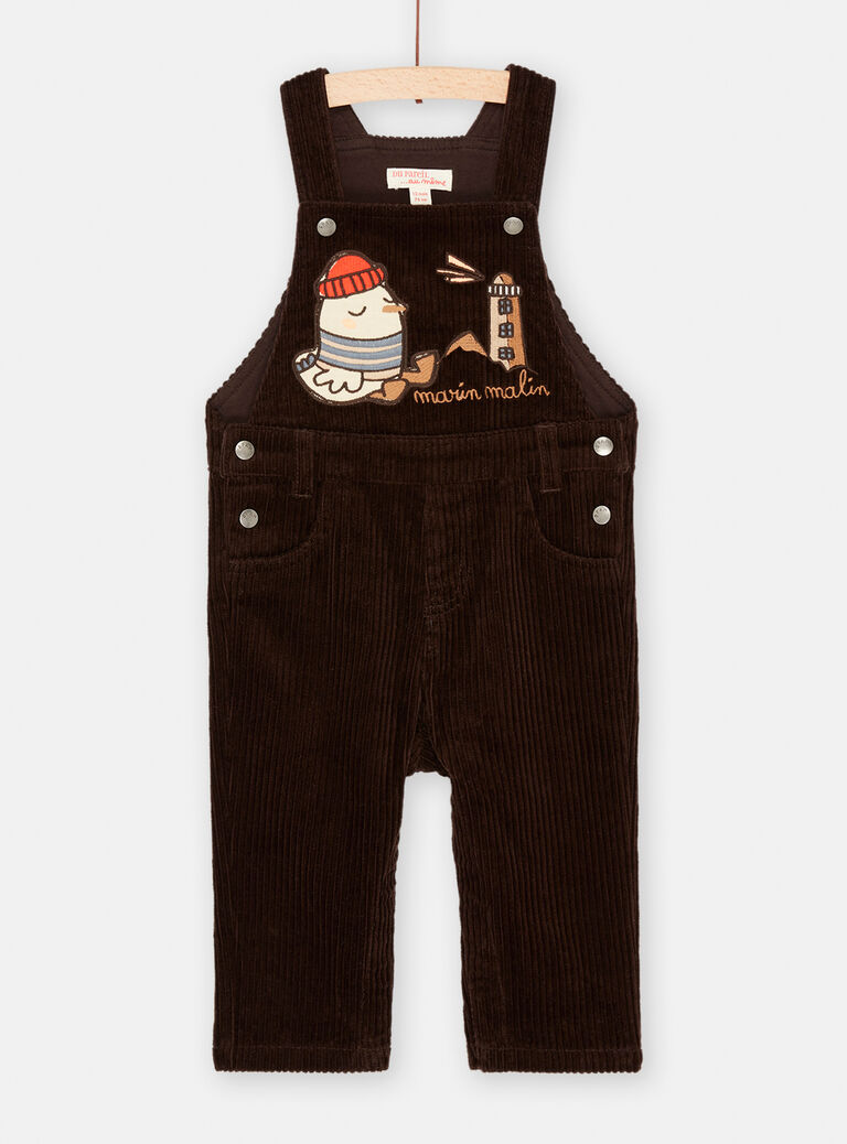 Baby boy long brown overalls SULOSAL / 23WG10R1SAL814